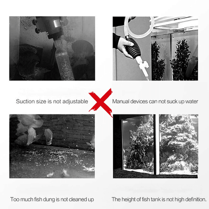 Aquarium Staubsauger elektrisch — Entfernt Schmutz & Futterreste gründlich