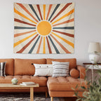 Boho Sonnen-Wandteppich