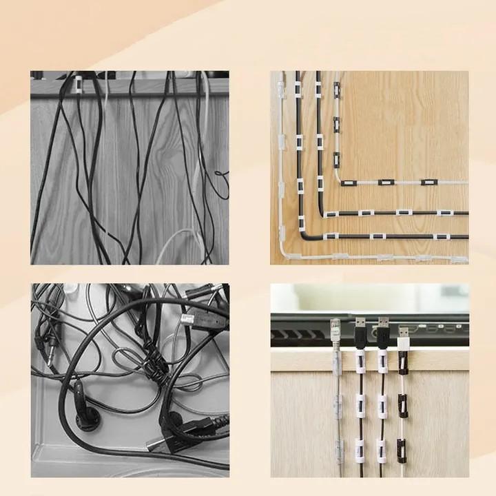 Wire Clips™ Selbstklebende Kabelklemmen | Satz mit 20 Stück - Lozenza